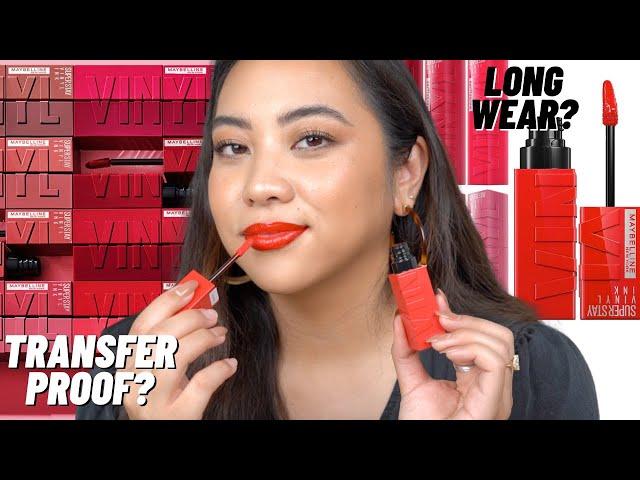 NEW MAYBELLINE SUPERSTAY VINYL LIPSTICKS | LIP SWATCHES + FIRST IMPRESSIONS