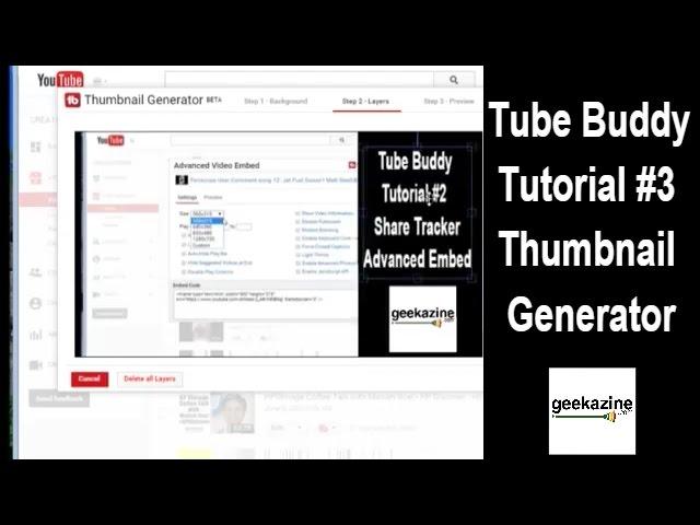 TubeBuddy Tutorial #3: YouTube Thumbnail Generator