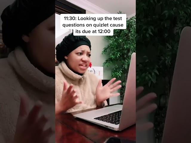 Student's Last-Minute Test Prep on Quizlet#studying #procrastination #studentlife