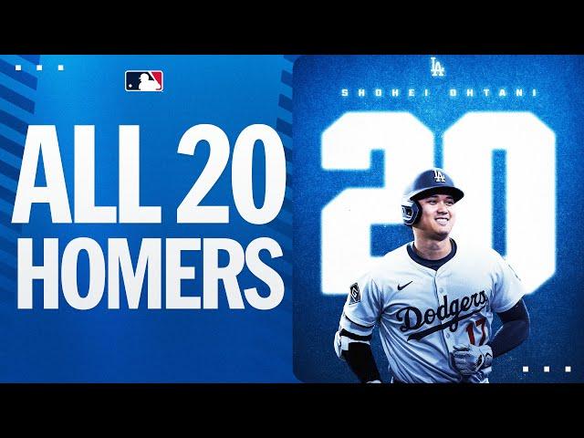 ALL 20 HOMERS: Shohei Ohtani went yard to become first player with 20 homers in 2025!