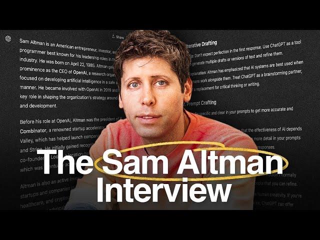 The Man Behind ChatGPT (Sam Altman)