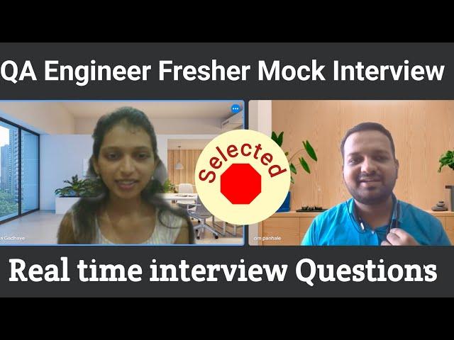 Software Testing Mock Interview | QA Interview Questions | Fresher QA | Experienced QA Testing | QA