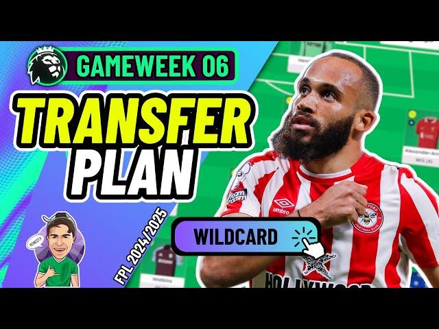 FPL GW6 | WILDCARD ACTIVE?!  | MY TRANSFER PLAN | Fantasy Premier League 2024/2025!