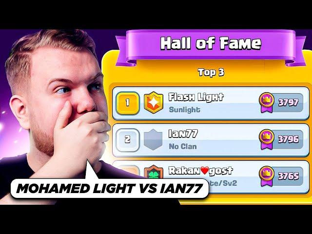 MOHAMED LIGHT VS IAN77 FOR THE #1 FINISH IN SEASON END! - Clash Royale