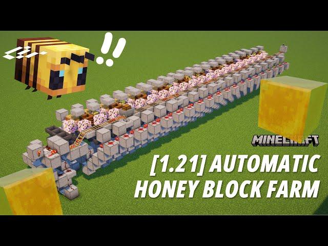 1.21 Auto Honey Block / Bee Farm Tutorial [Simple Farm] [Java/Bedrock Edition]