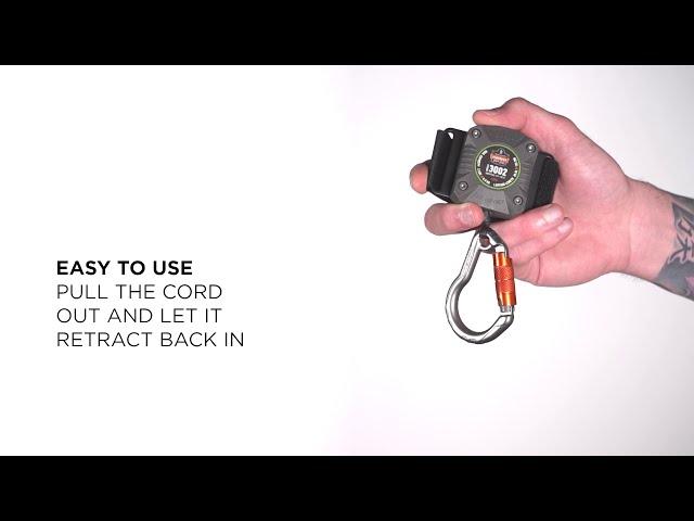 Ergodyne 3002 Retractable Tool Lanyard Attaches to Belts and Harnesses to Prevent Falling Objects