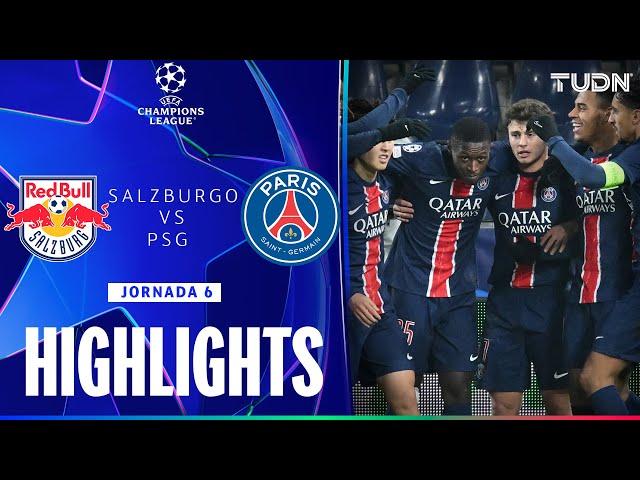 HIGHLIGHTS - RB Salzburg vs PSG | UEFA Champions League 24/25 | TUDN