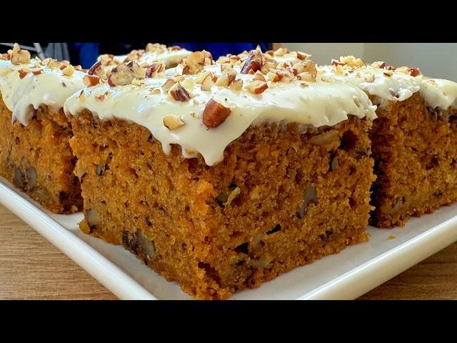 Moist Carrot cake recipe, Simple and Quick - You will make this every day! Breakfast cake recipe