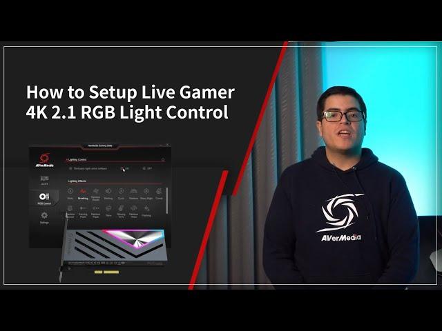 How to Setup Live Gamer 4K 2.1 (GC575)RGB Light Control