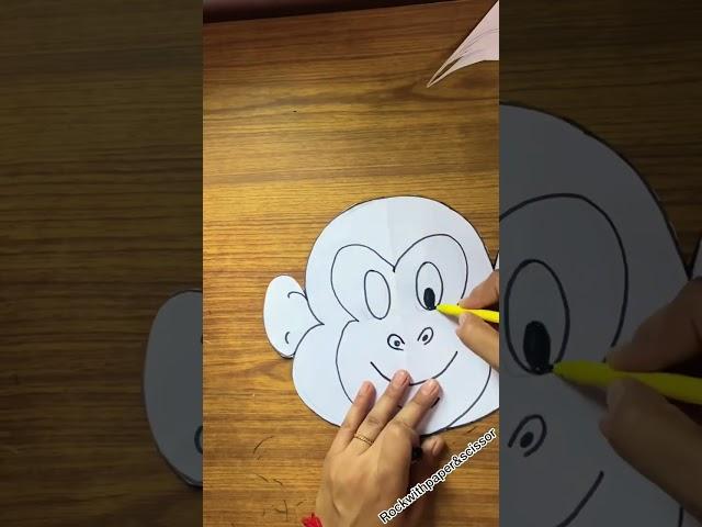 Easy Monkey Face mask for kids# trending#Monkey face