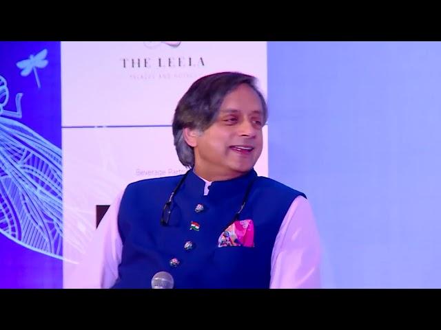 Shashi Tharoor with Shoma Chaudhury at Algebra