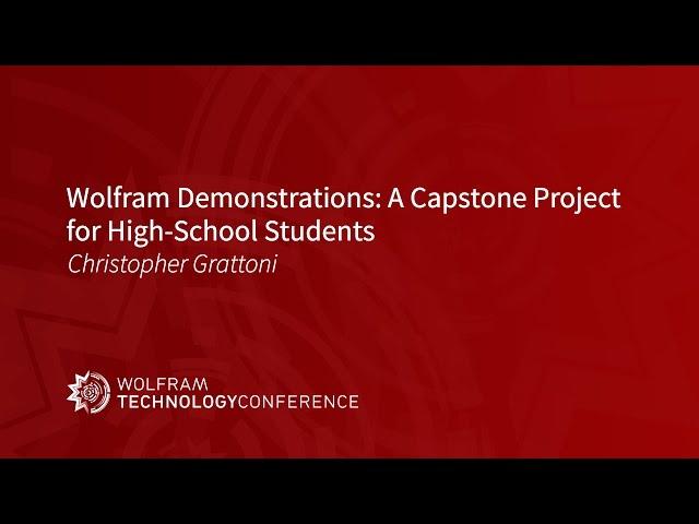 Wolfram Demonstrations: A Capstone Project for High-School Students