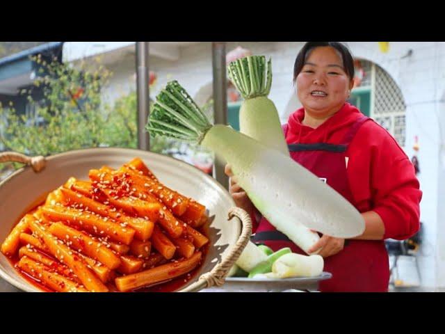 [Xia Jie in northern Shaanxi] 10kg of white radish is made into ”spicy radish strips” with northern