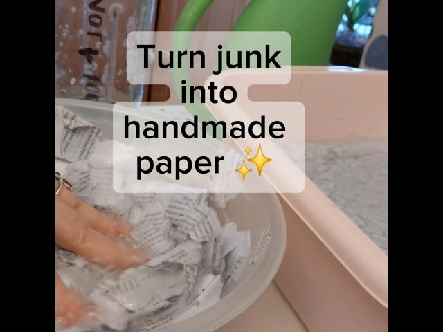 Handmade Paper out of Junk Part 1: Making the Pulp and Pulling Sheets #paperlove #diy #spoonielife