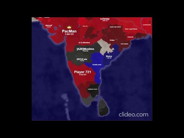 India Territorial.io Map Timelapse | JT Mappping