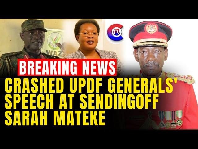 Breaking News: Speech of Died UPDF Generals At The Burial of the Late Hon Sarah Mateke in Kisoro