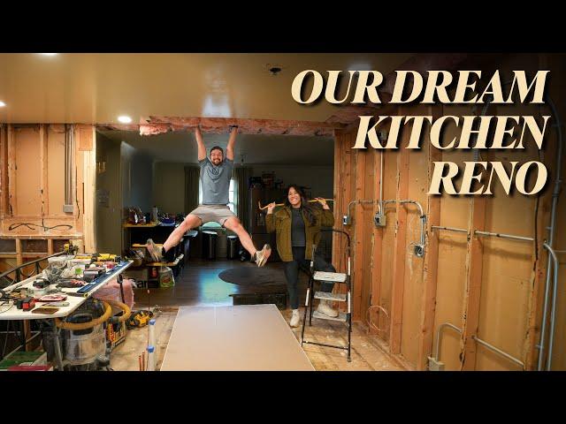 EP 2: Taking Down a Load Bearing Wall! | OUR DREAM KITCHEN RENOVATION