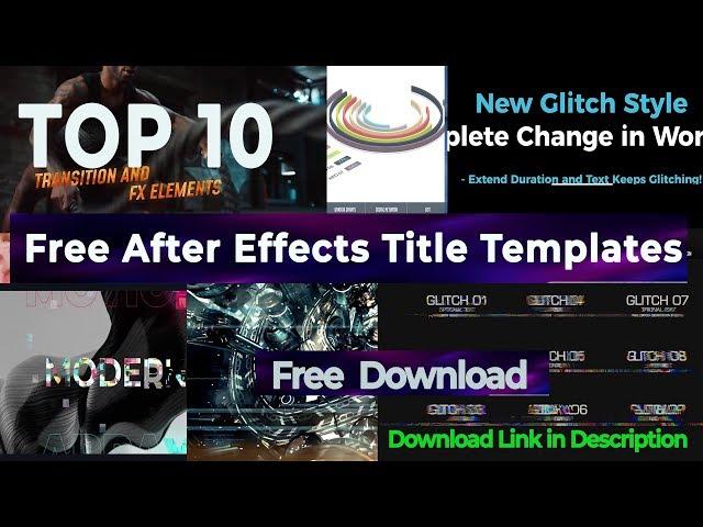 10 Best Free After Effects Title Templates - After Effects Templates