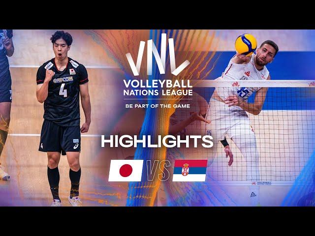 Japan  vs. Serbia   - Highlights | Week 1 | Men's VNL 2025