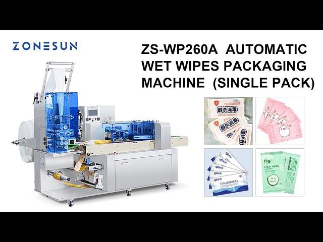 Single Pack Wet Wipes Making Machine Baby Wipe Paper Towel Tissue Bagger Antiseptic Packaging Line