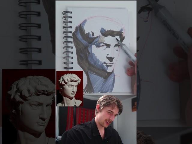 Can you draw a portrait with ONLY 3 markers?
