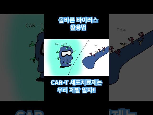#치료제 #바이러스의 #면역세포  바이러스의 올바른 활용법. CAR-T 세포 치료제