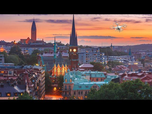 Drone tour of Gothenburg