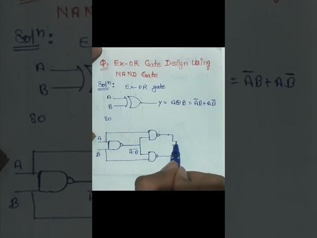 EX-OR Gate Design Using NAND Gate #zeroones #digitalelectronics