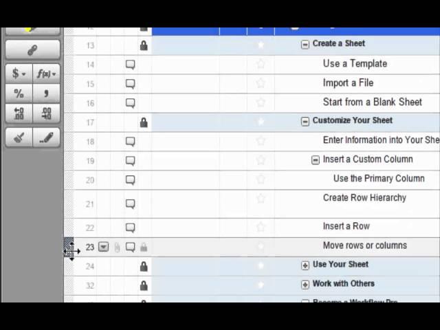 Smartsheet - How to Move Rows