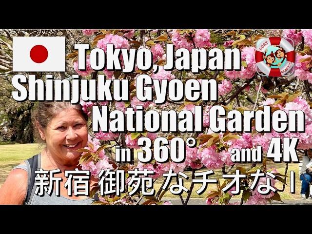 360° Tokyo, Japan - Shinjuku Gyoen National Garden in 4K  新宿 御苑 なチオなｌ がｒ電