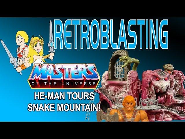 He-Man Tours Snake Mountain! Vintage Toy Playset Review MOTU Mattel