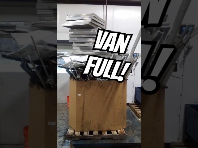 How much $$$ One Van Full Scrap Aluminum? #scrap #scrapmetal #scrapmetalrecycling #aluminum #shorts
