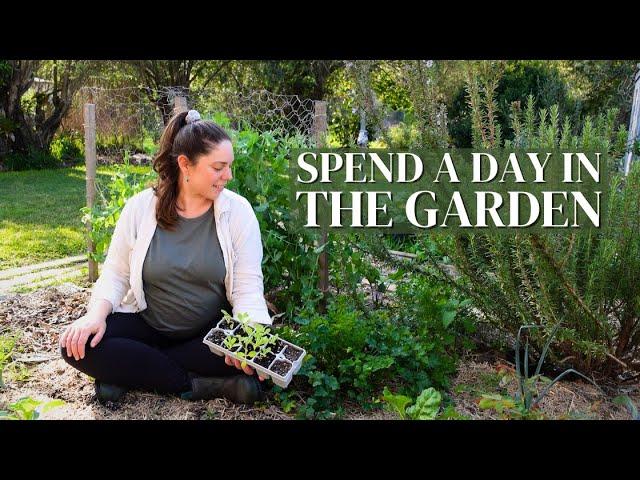 A Spring Day in the Cottage Garden & Flower Farm  Planting, Sowing Seeds & Maintaining Garden Beds