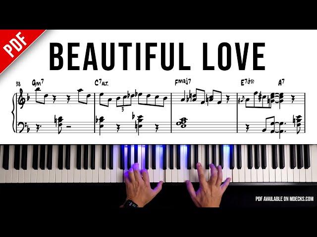 How To Play "Beautiful Love" | Jazz Piano Sheet Music