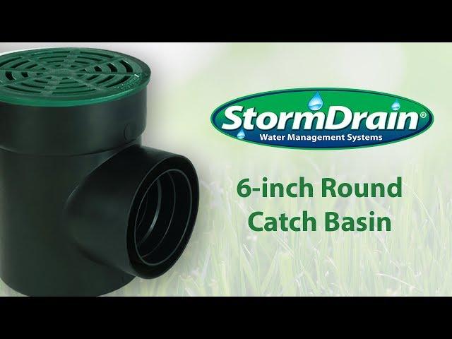 StormDrain 6" Round Drainage Catch Basin with Drain Grate