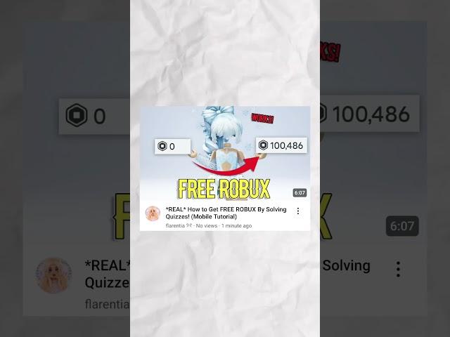 FREE ROBUX TUTORIAL MOBILE 2024 #roblox #freerobux #flarentia #robux