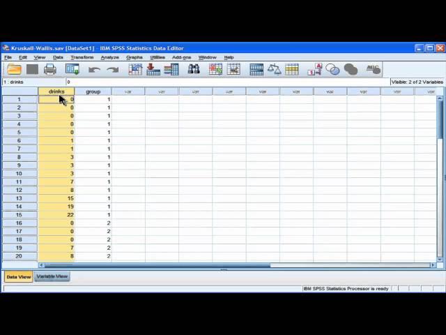 Kruskal-Wallis - SPSS (part 1)