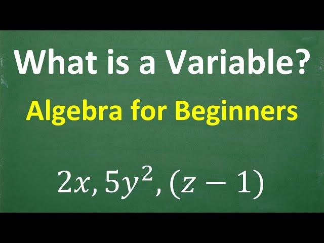 What’s a Variable? (algebra for beginners )