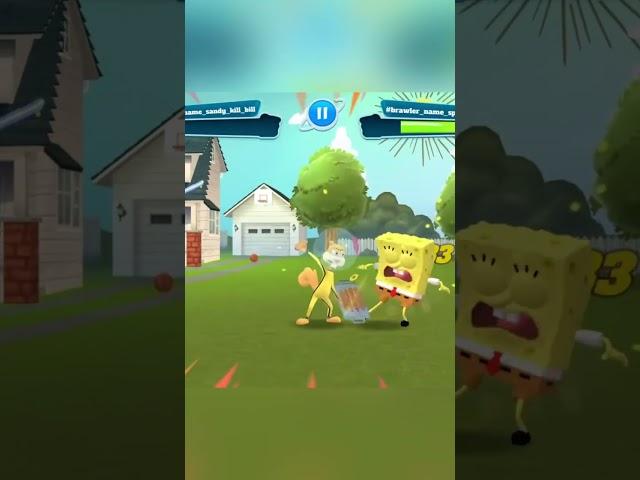 Game spongebob sandy vs spongebob epic battle #shorts #spongebob #gaming