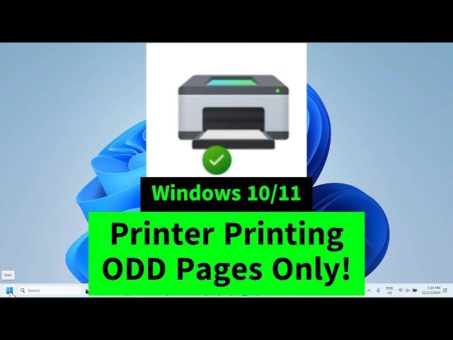 Printer Printing Even Pages Only | Not Printing All Pages in Windows 10/11 (How to FIX)