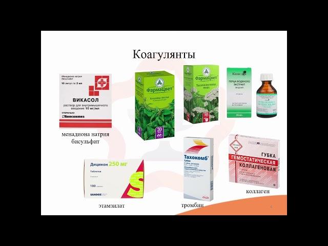 29.3. Средства, способствующие остановке кровотечений