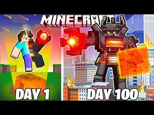 I Survived 100 Days as JUGGERNAUT TITAN in Minecraft!