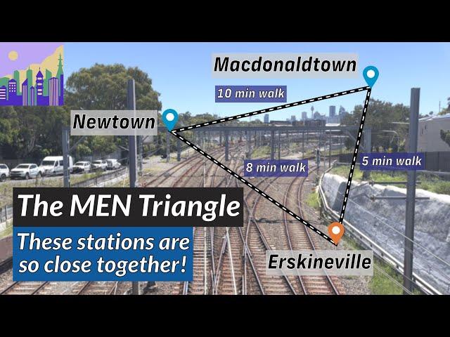 The MEN Triangle: Macdonaldtown, Erskineville and Newtown Railway Stations