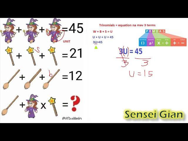 Guillelo Math Puzzle (Witch, Star Wand, Broom)
