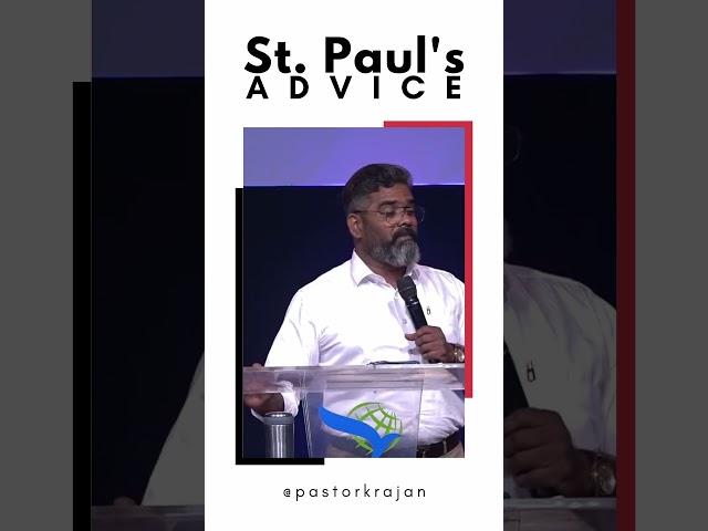 St. Paul's Advice | Pastor Rajan