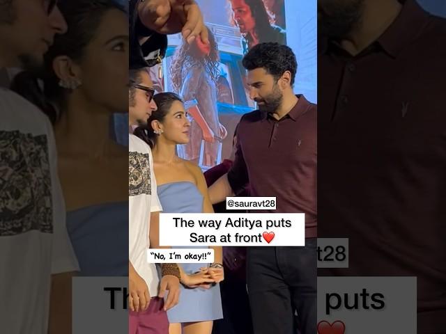 Aditya being gentleman and put forward Sara|These are the reason she’s felling for him #shorts #reel