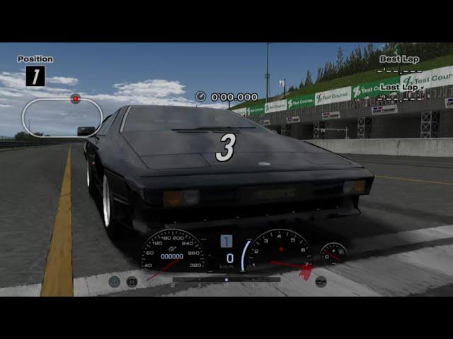 Gran Turismo 4 "Lotus Esprit Turbo HC" Perfomance review 0-1000 0.25.578m