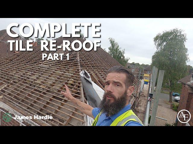 COMPLETE TILE RE-ROOF (PART 1)