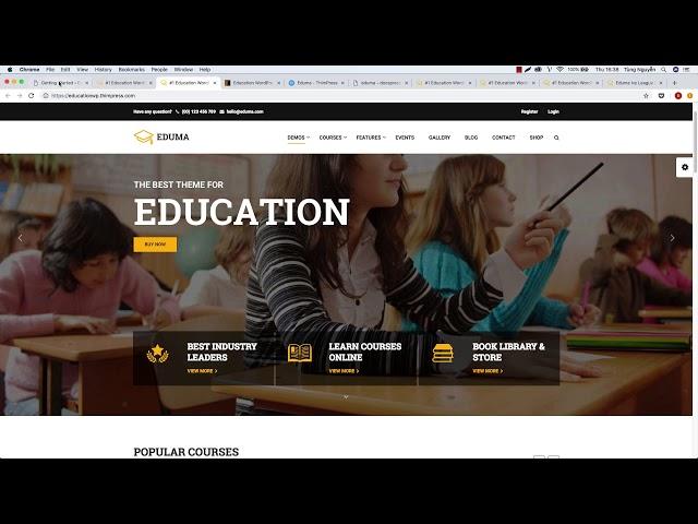 How to create a WordPress LMS Website with Eduma Education WP 2018
