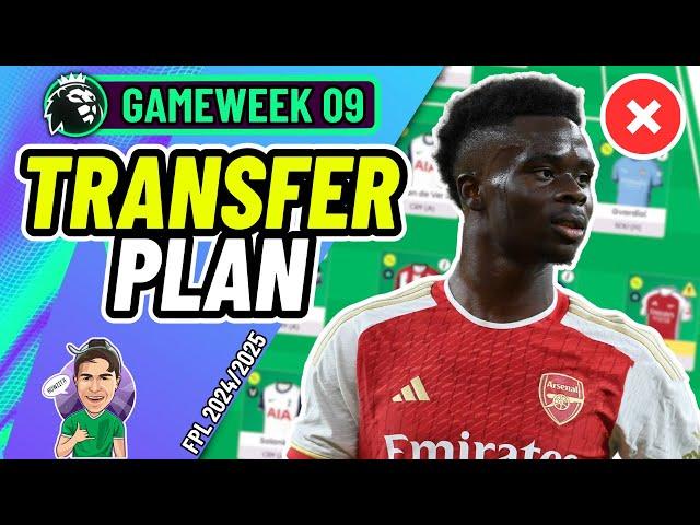 FPL GW9 | MY TRANSFER PLAN | SAKA OUT!  | Fantasy Premier League 2024/2025!